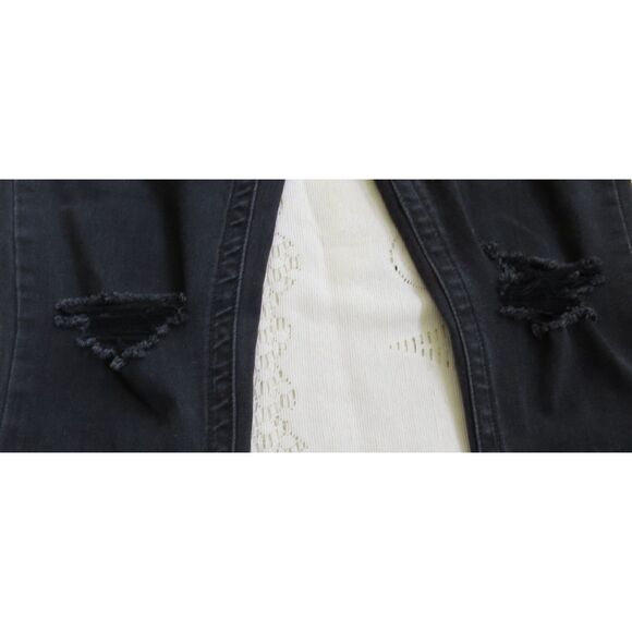 Seven7 Tummyless Black Skinny Jeans High Rise Size 4 - Picture 6 of 10